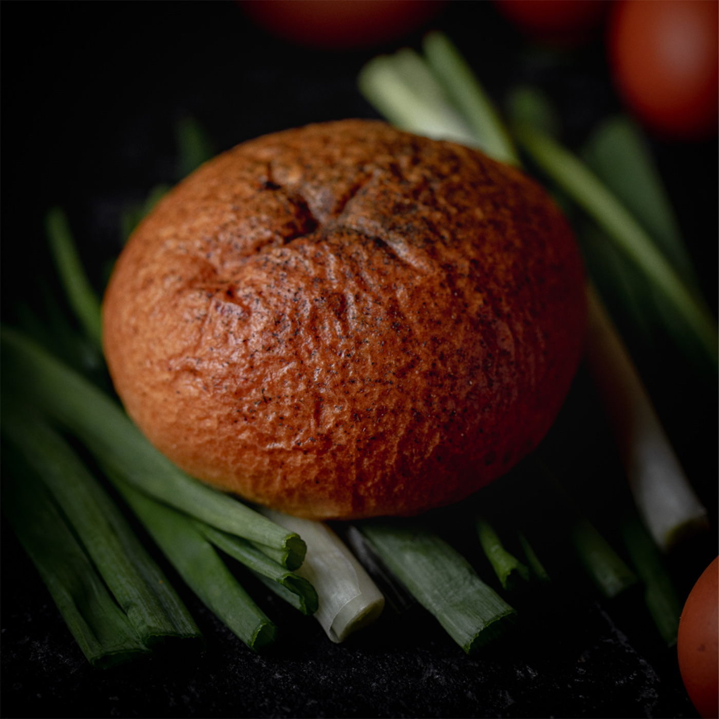 Пирожок с якутским луком и яйцом